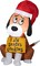 3.5' Gemmy Airblown Inflatable Christmas Dog Holding "I Ate Santa's Cookies" Sign Yard Decoration 118587